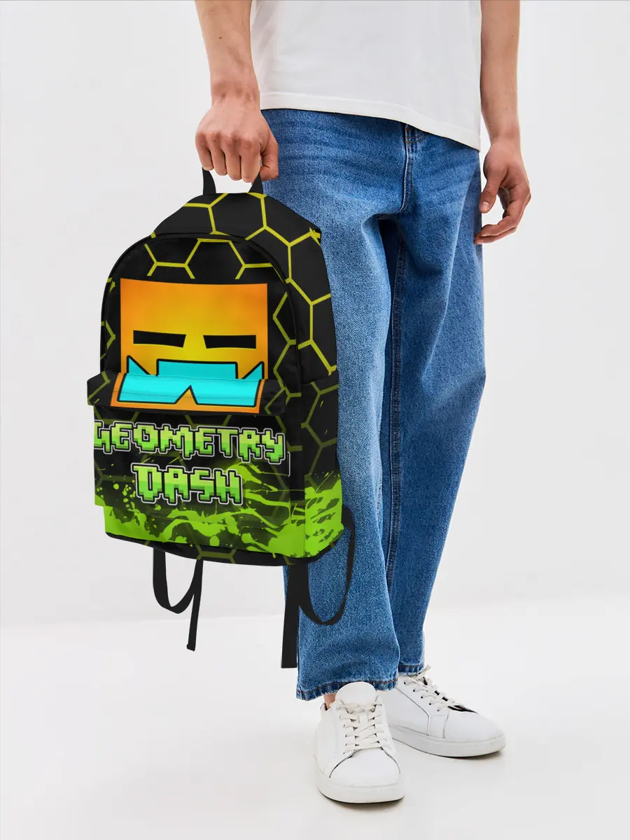 Рюкзак джинсовый / Geometry Dash