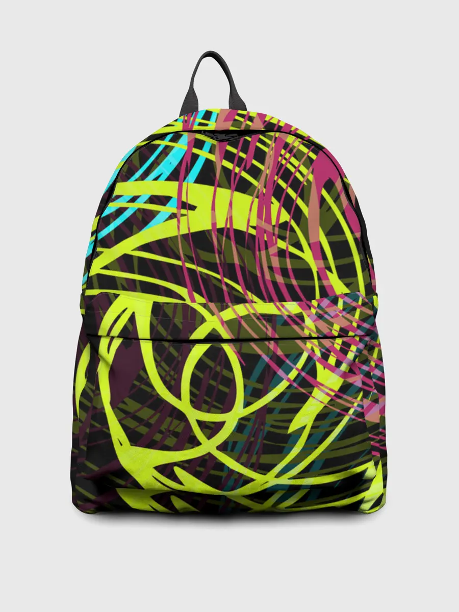 Рюкзак джинсовый / Разноцветные спирали