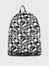 Рюкзак джинсовый / Черно-белый абстрактный узор