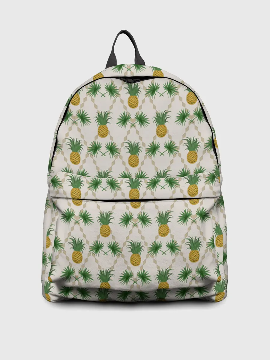 Рюкзак джинсовый / Узор ретро Ананасы