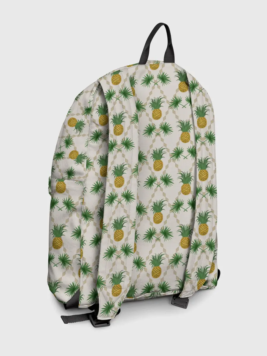 Рюкзак джинсовый / Узор ретро Ананасы