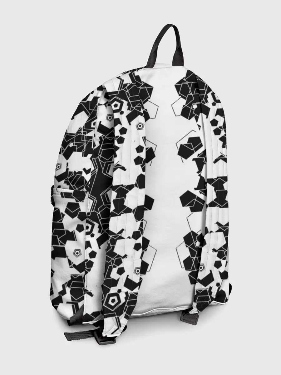 Рюкзак джинсовый / пятиугольники абстракция