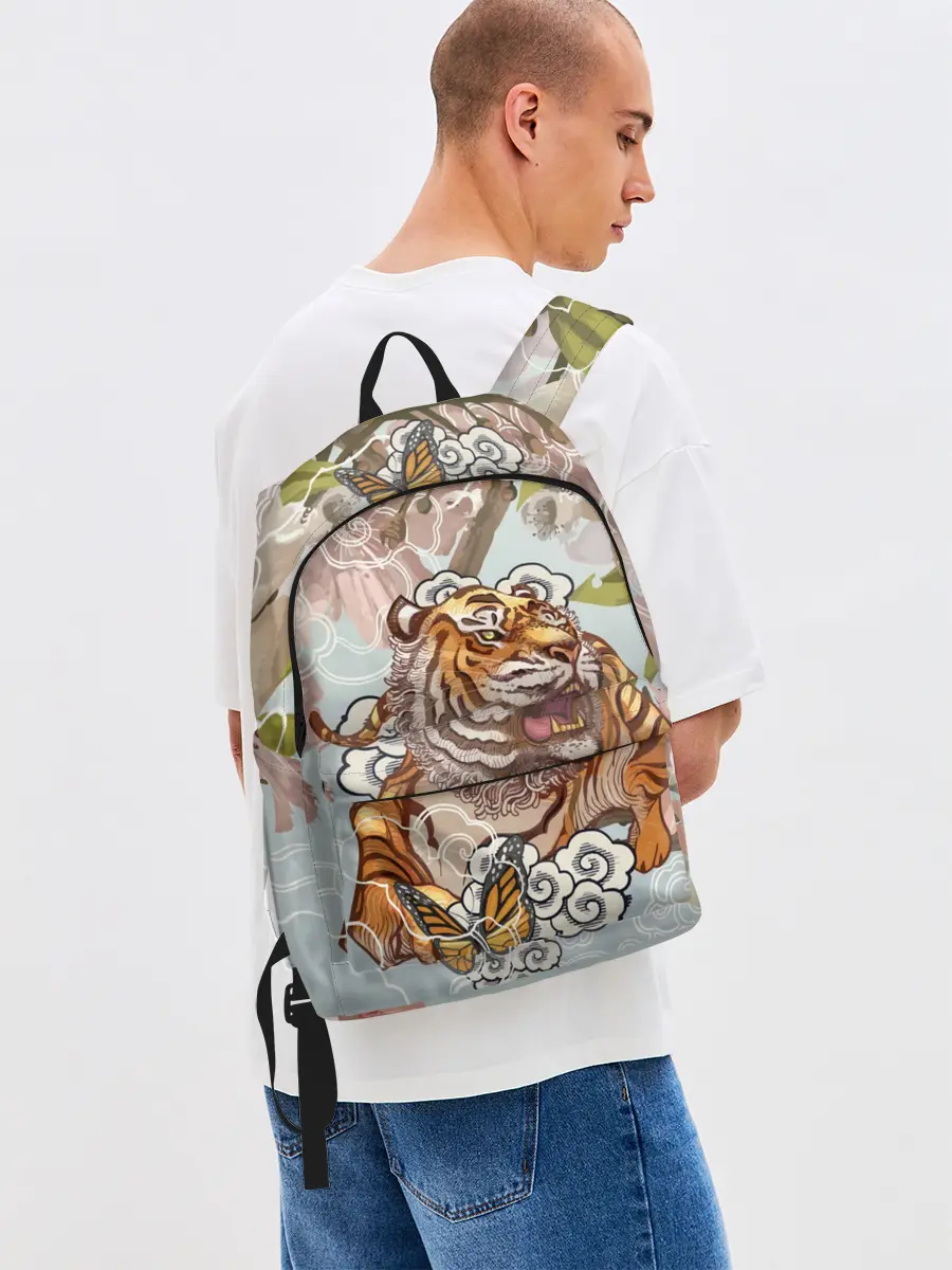 Рюкзак джинсовый / Тигр в облаках