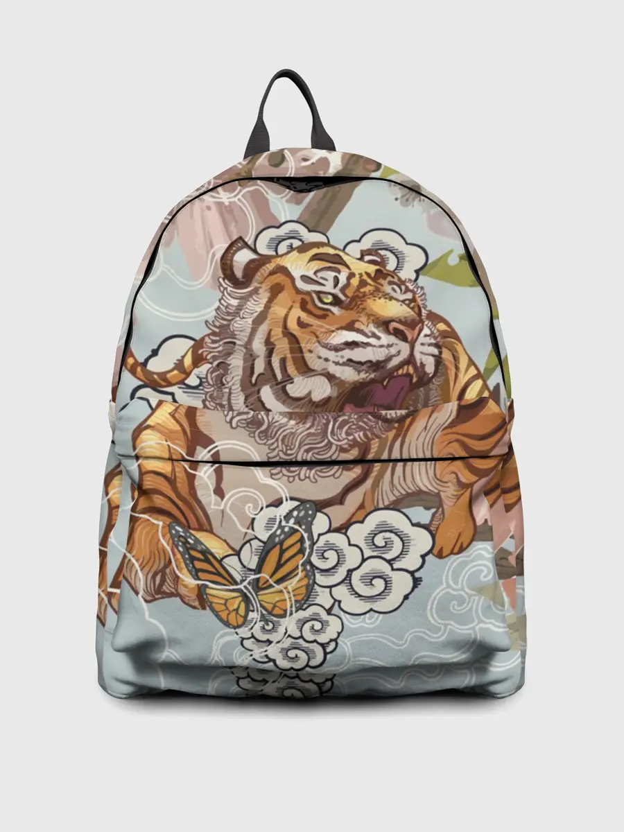 Рюкзак джинсовый / Тигр в облаках