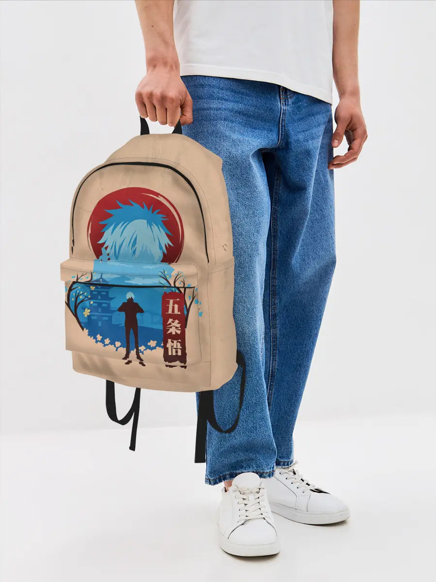 Рюкзак джинсовый / Сатору Годжо Магическая битва