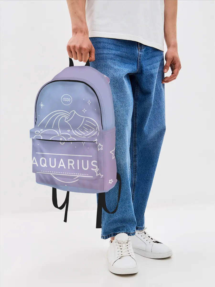 Рюкзак джинсовый / Знак Водолей