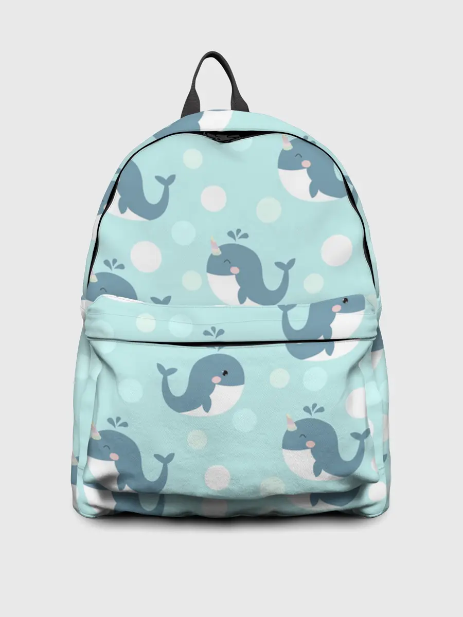 Рюкзак джинсовый / Единорогие киты