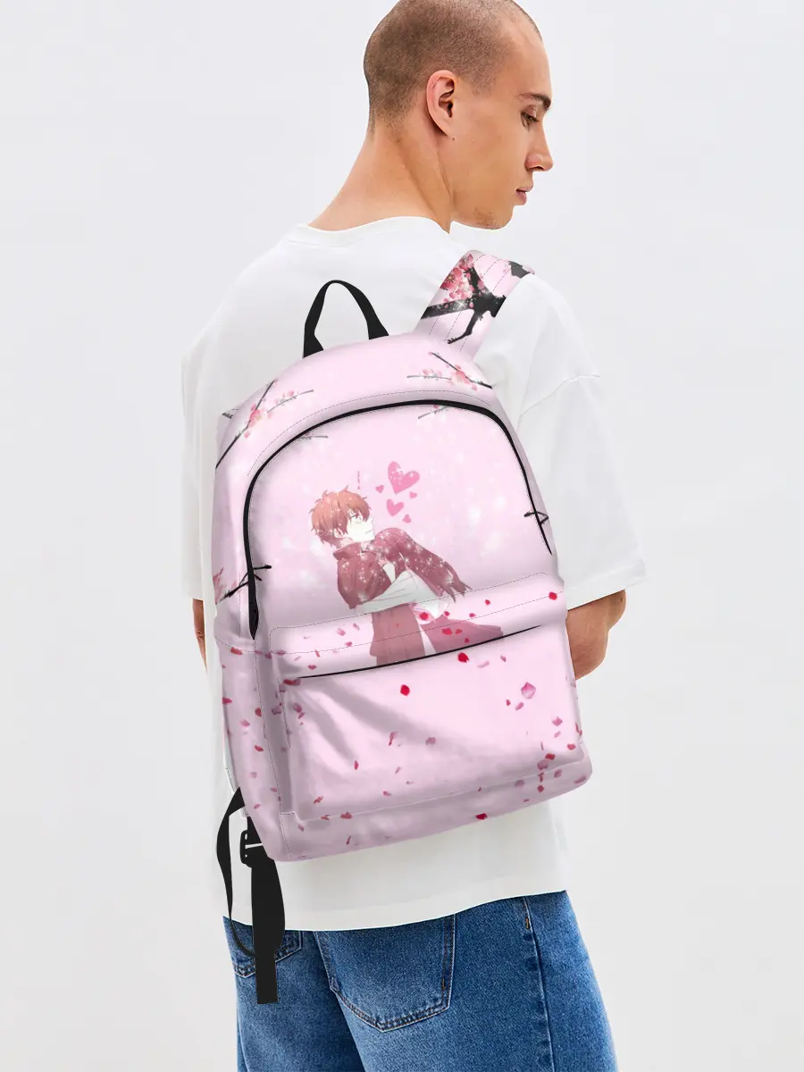 Рюкзак джинсовый / Аниме Объятия Любовь Пара