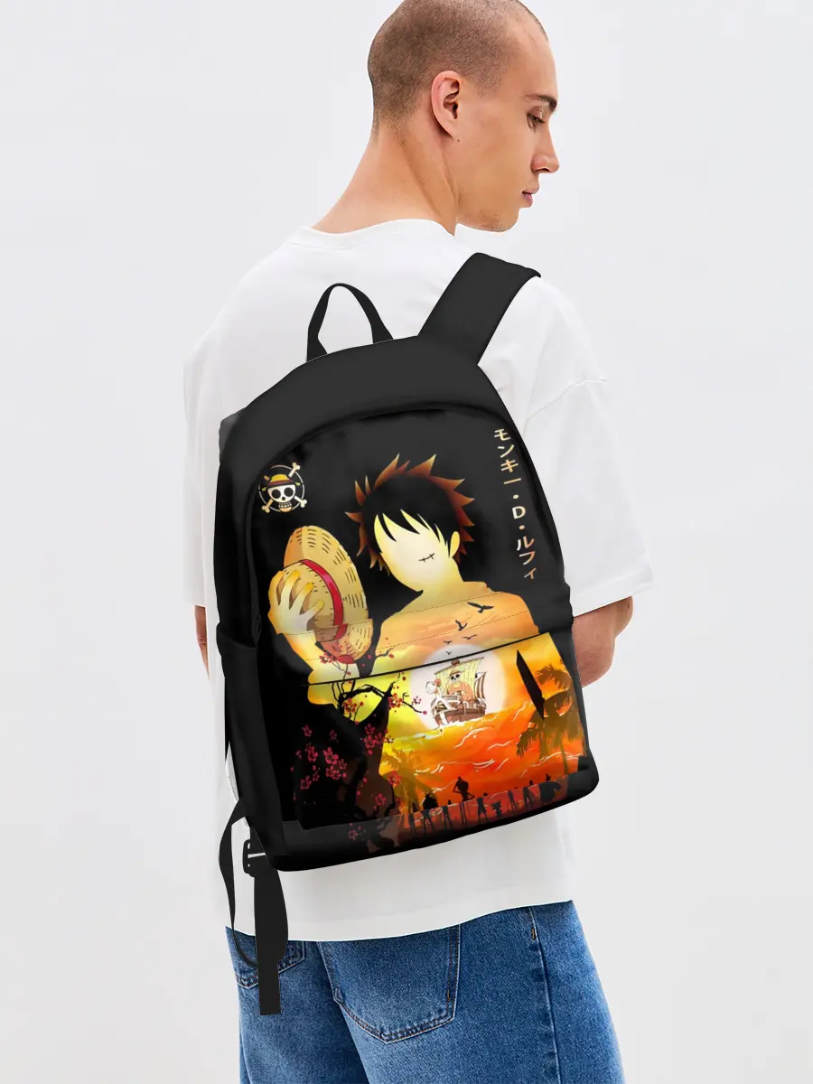 Рюкзак джинсовый / Силуэт Луффи One piece
