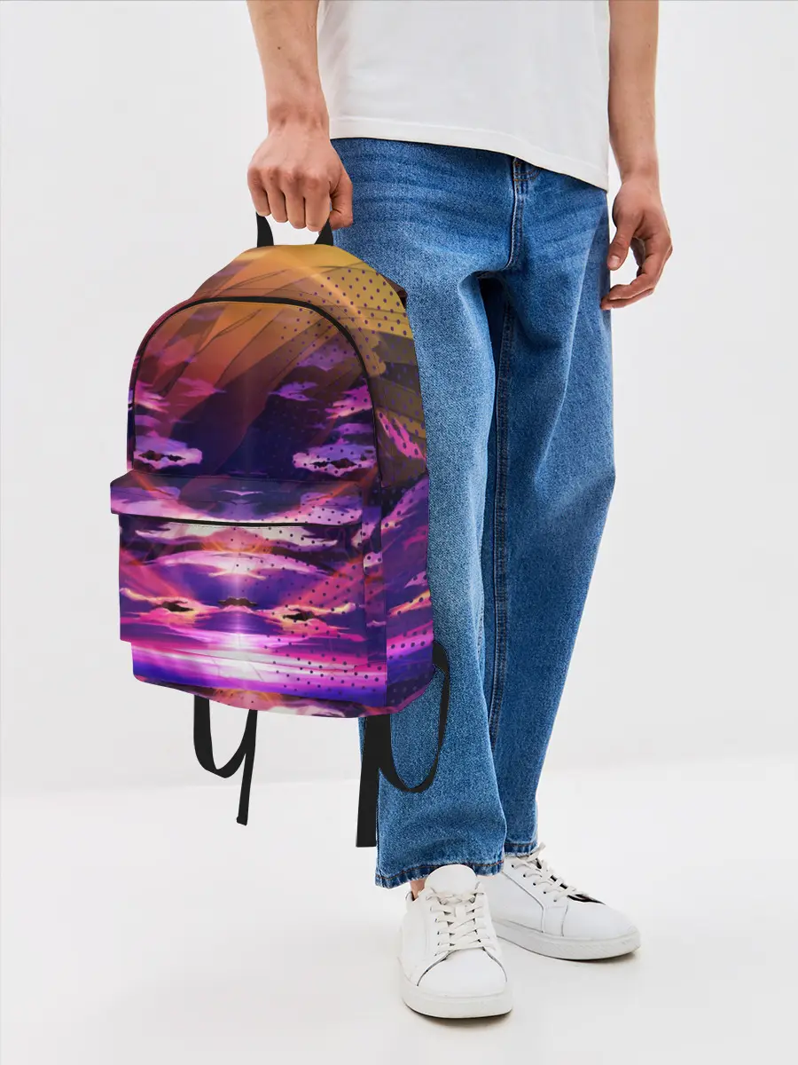 Рюкзак джинсовый / Закат. Облака