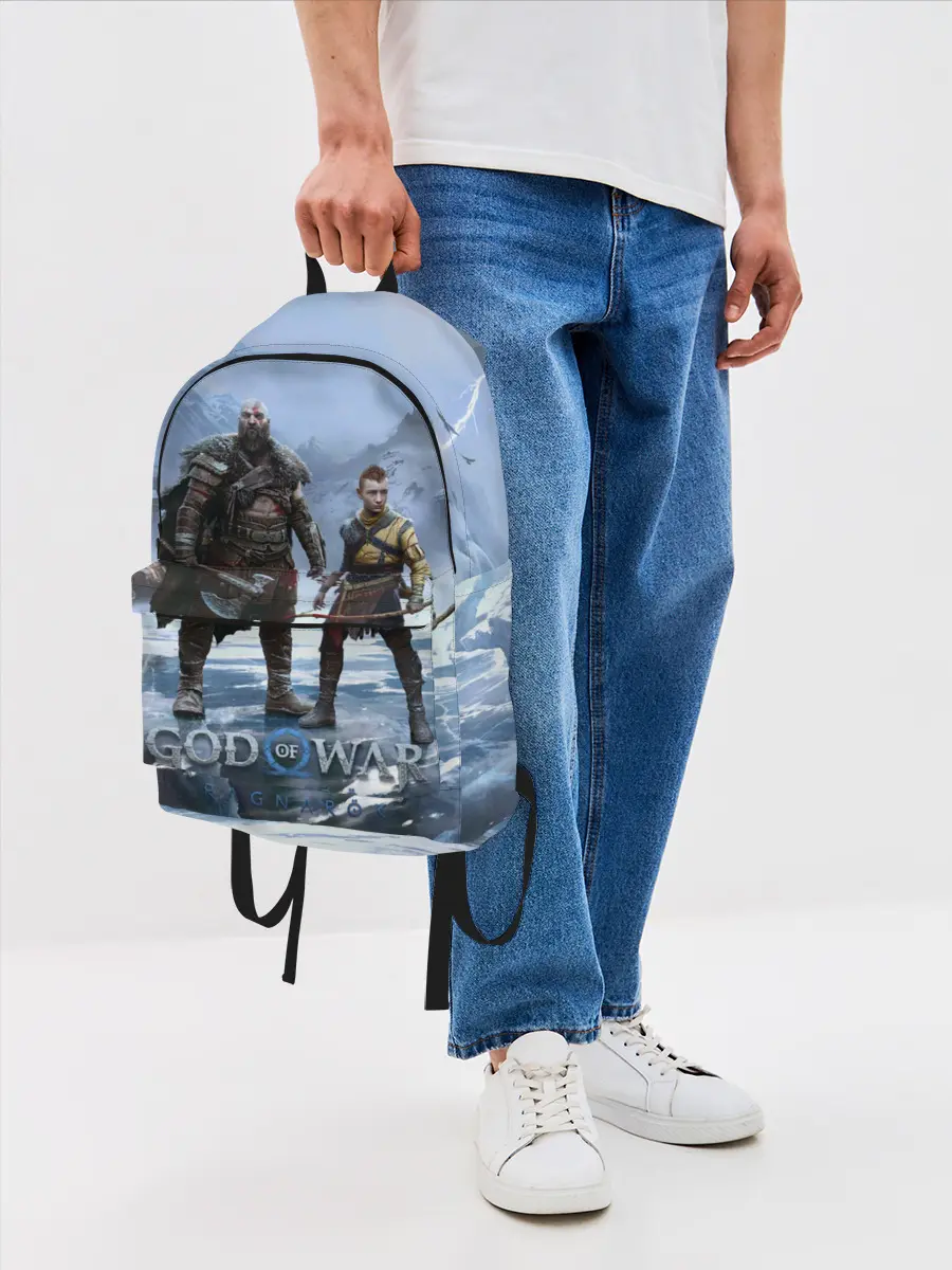 Рюкзак джинсовый / Кратос и Атрей Рагнарек