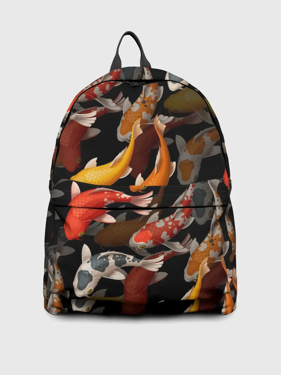 Рюкзак джинсовый / Карпы кои | Японские карпы