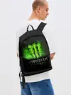 Рюкзак джинсовый / MONSTER ENERGY NEON | НЕОН
