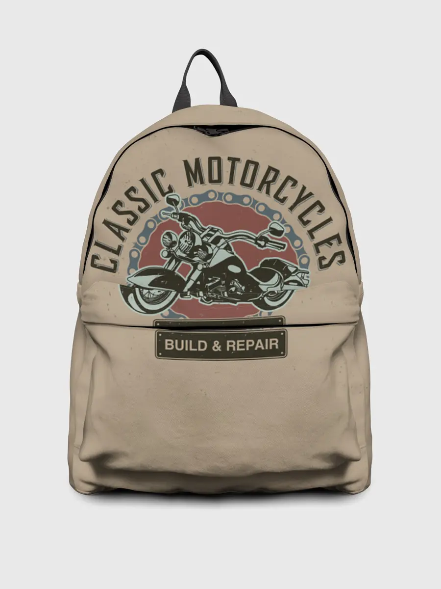 Рюкзак джинсовый / Классические мотоцклы