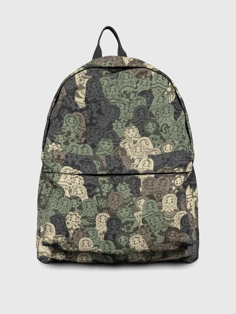 Рюкзак джинсовый / Камуфляж из матрёшек