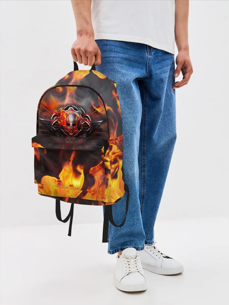 Рюкзак джинсовый / FIRE GEARS OF WAR | ПОСТЕР В ОГНЕ