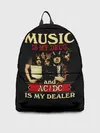 Рюкзак джинсовый / MUSYC IS MY DRUG and AC/DC IS MY DEALER