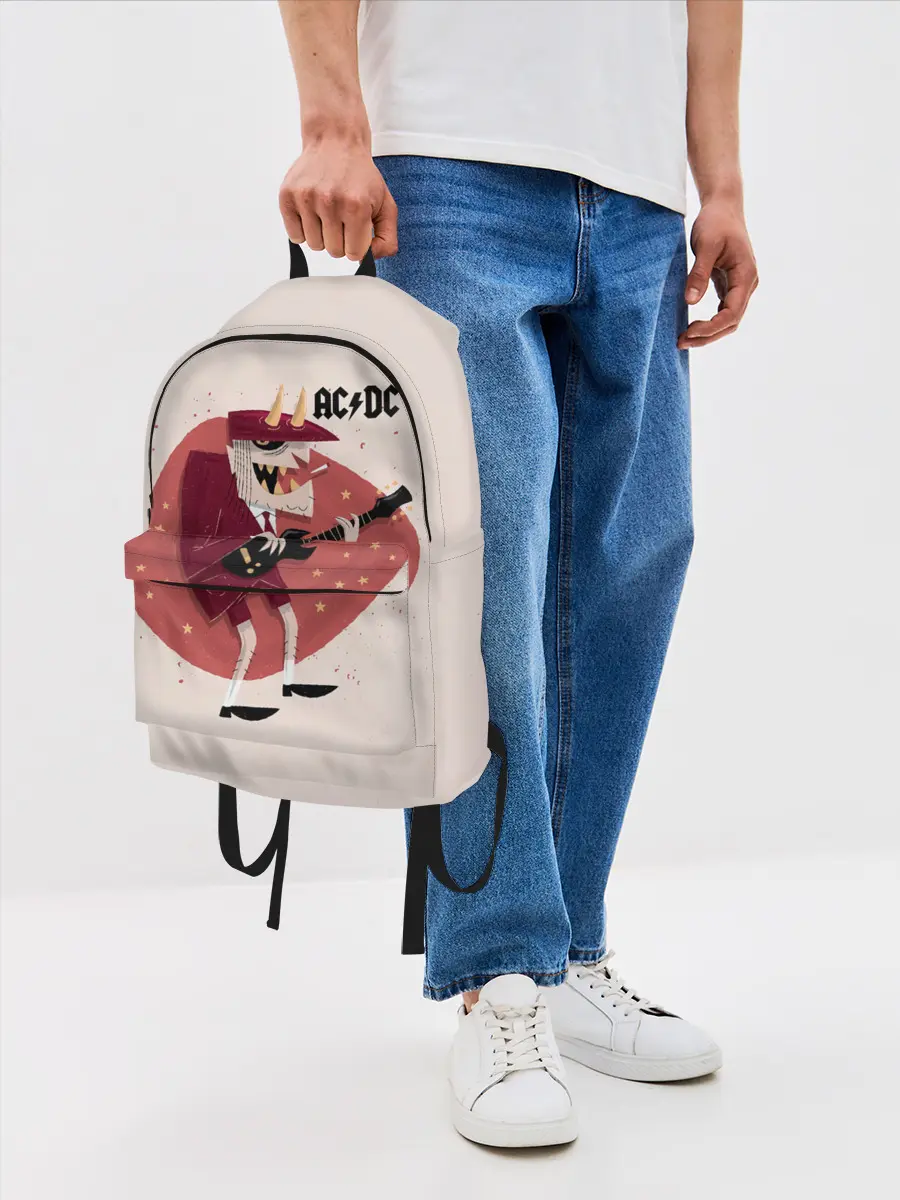 Рюкзак джинсовый / Ангус Янг AC/DC