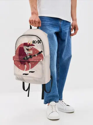 Рюкзак джинсовый / Ангус Янг AC/DC