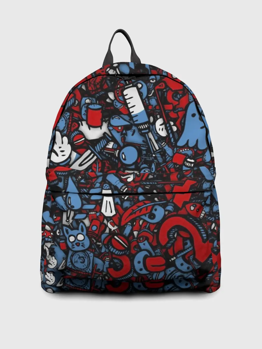 Рюкзак джинсовый / RedBlue stikers