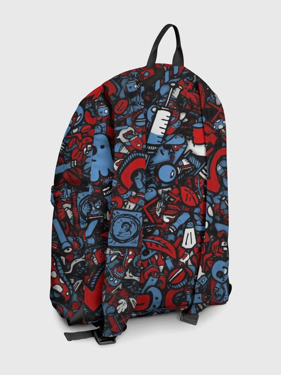 Рюкзак джинсовый / RedBlue stikers