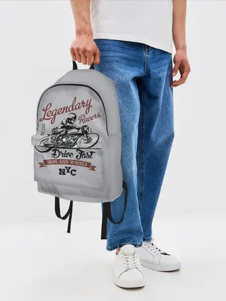 Рюкзак джинсовый / Легендарный гонщик