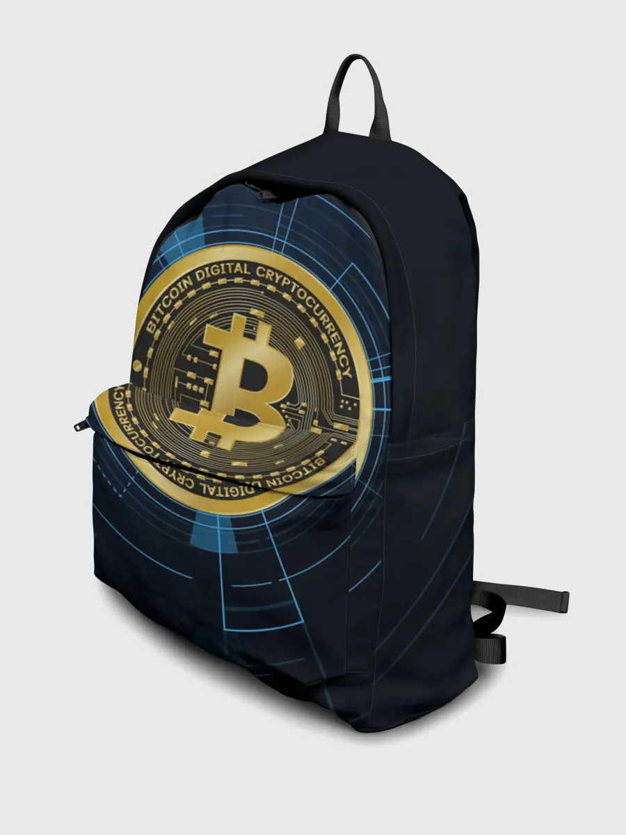 Рюкзак джинсовый / BITCOIN ВАЛЮТА