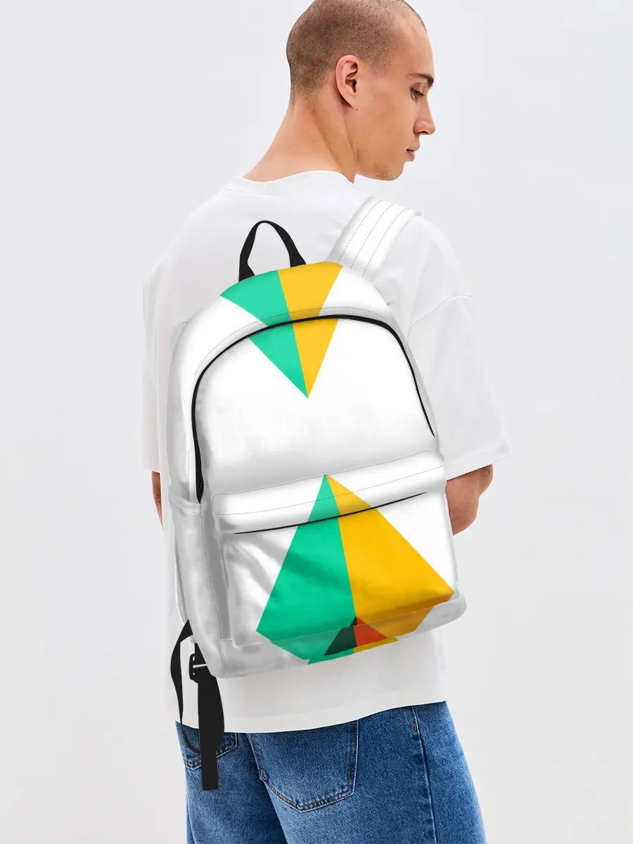 Рюкзак джинсовый / Треугольники