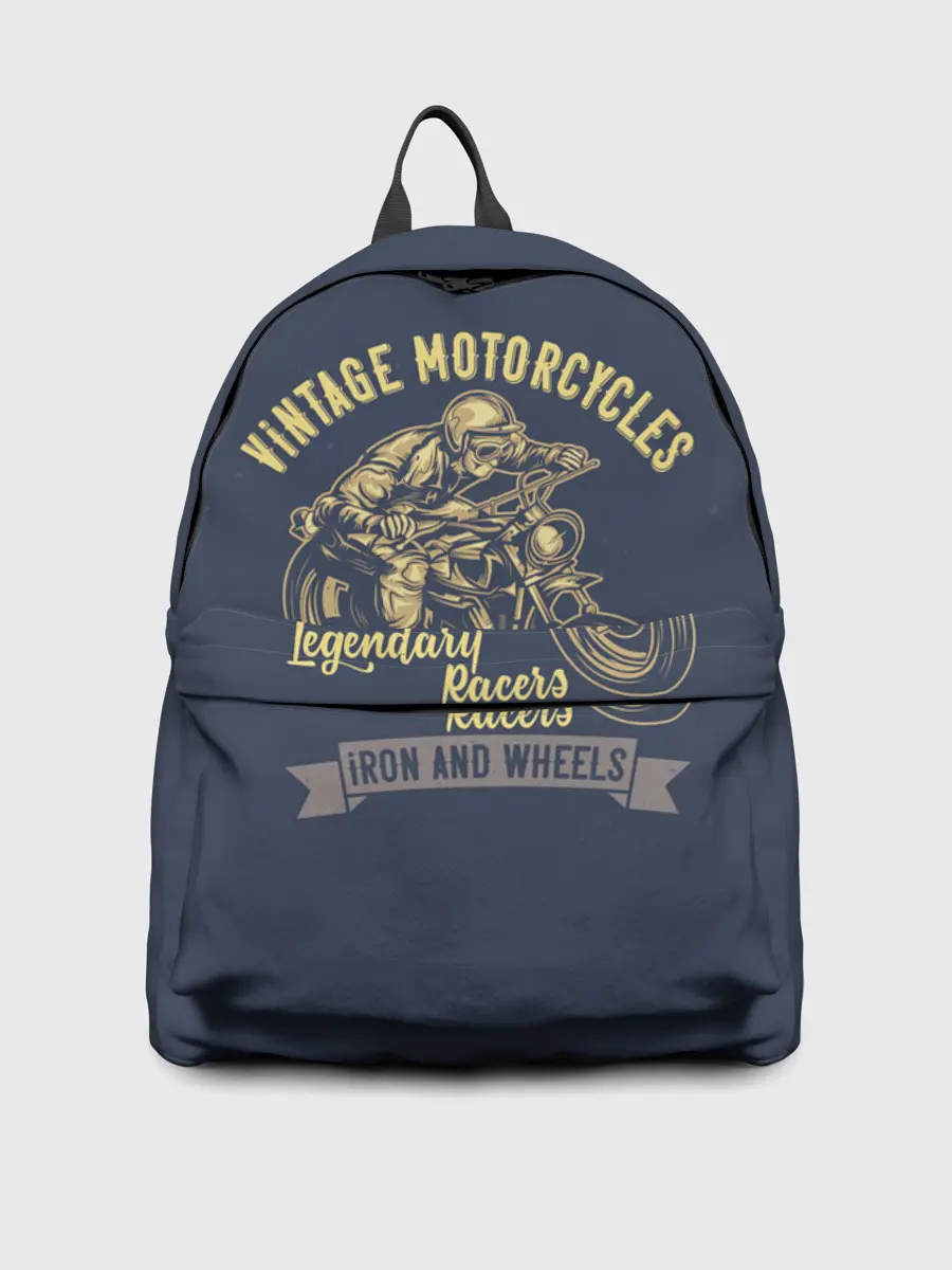 Рюкзак джинсовый / Винтажные мотоциклы