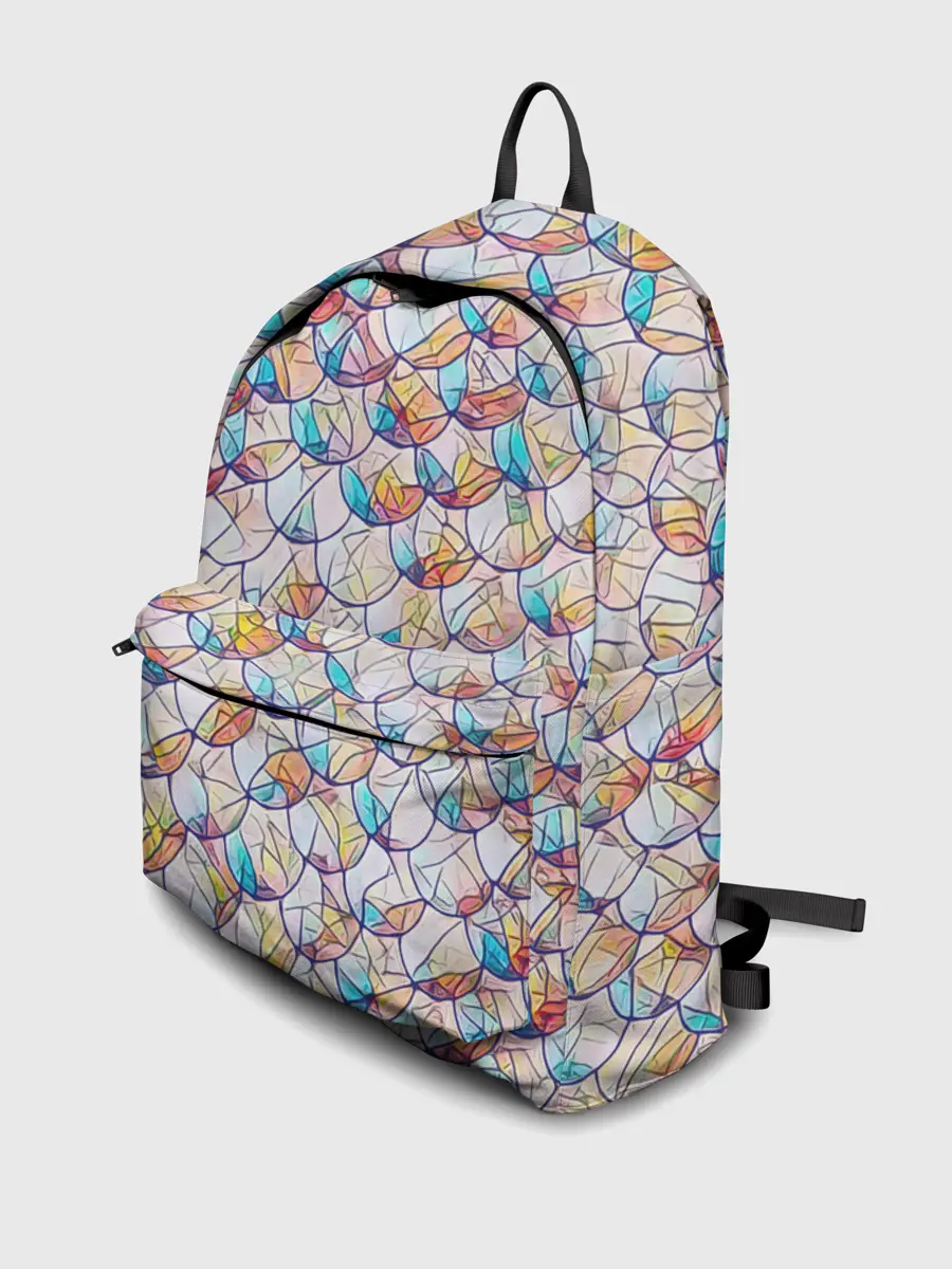 Рюкзак джинсовый / Разноцветная чешуя