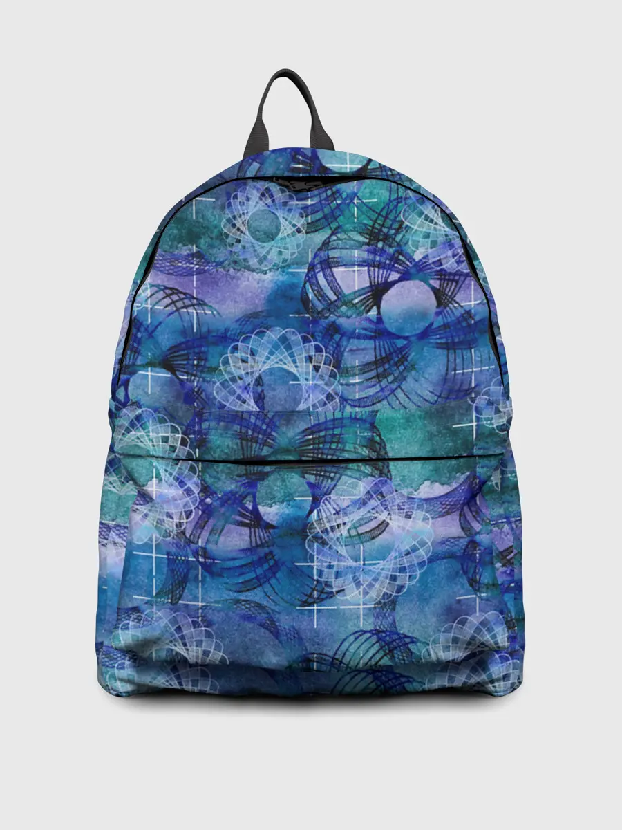 Рюкзак джинсовый / Абстракция - акварельный узор