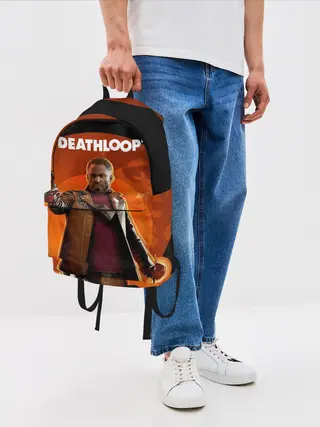 Рюкзак джинсовый / Кольт на фоне Джулианны