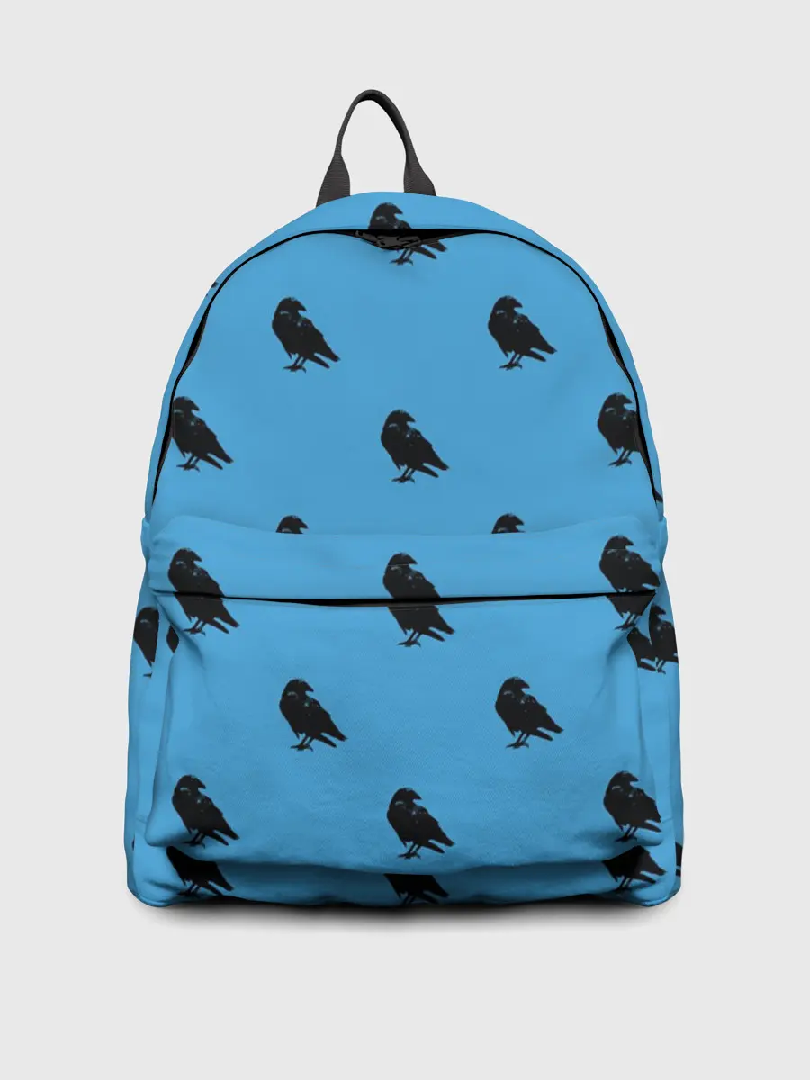Рюкзак джинсовый / Вороны паттерн