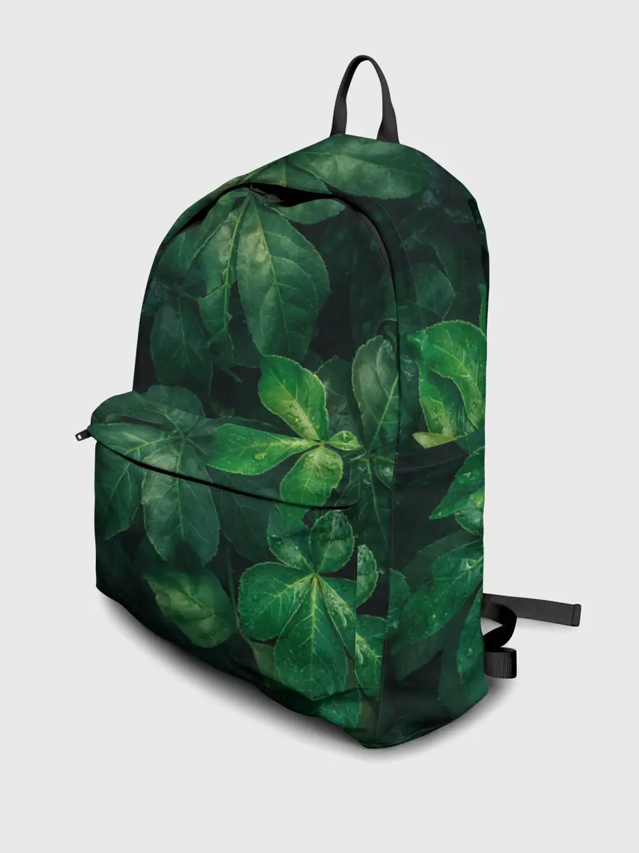 Рюкзак джинсовый / Тропическая листва | Тропики