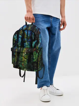 Рюкзак джинсовый / Разноцветная гора
