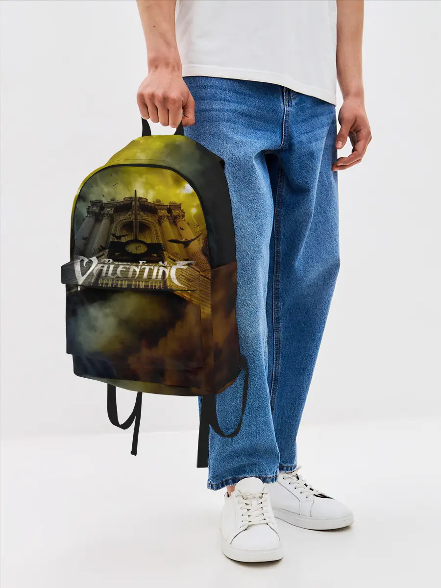 Рюкзак джинсовый / Scream Aim Fire - Bullet For My Valentine