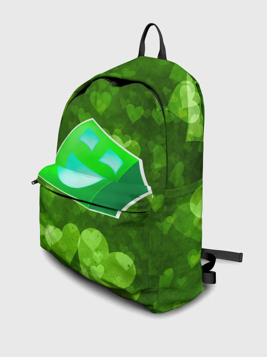 Рюкзак джинсовый / Geometry Dash | Green Love