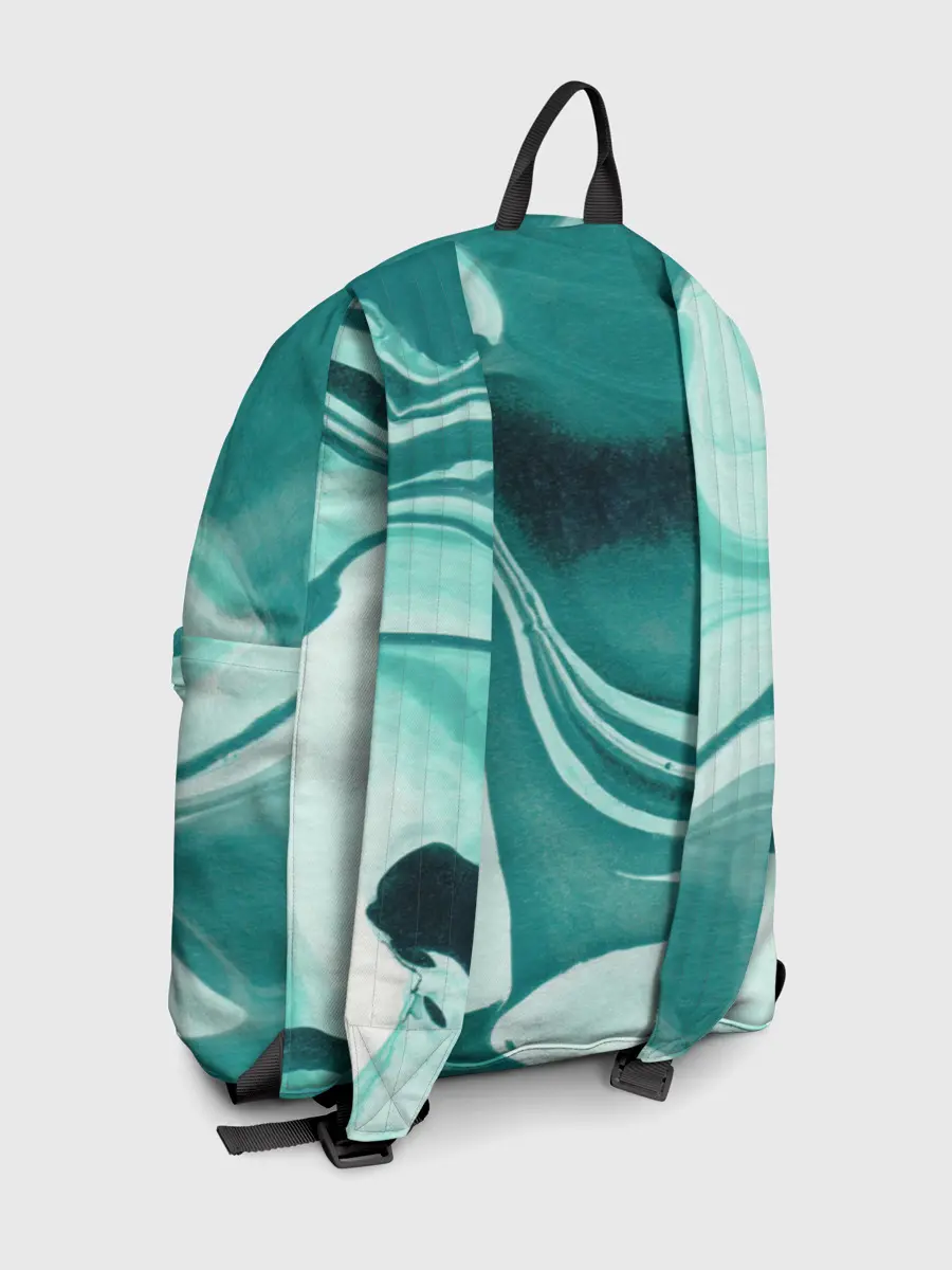 Рюкзак джинсовый / красочный зелёный развод