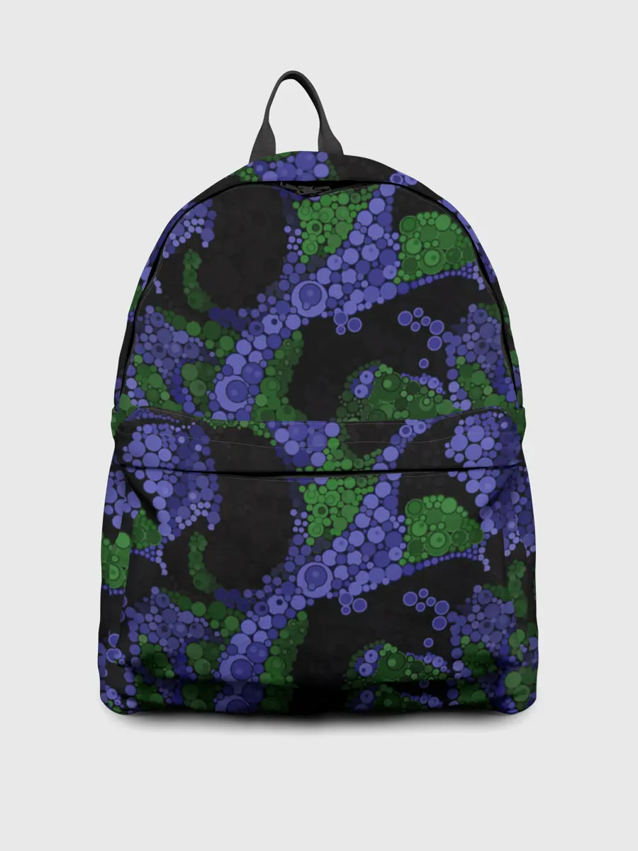 Рюкзак джинсовый / Абстрактный темный в горох