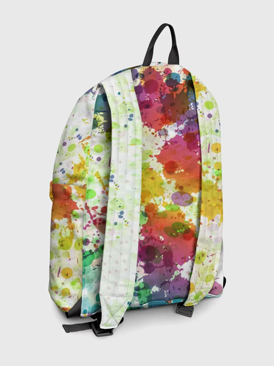 Рюкзак джинсовый / Красно-жёлтые пятна