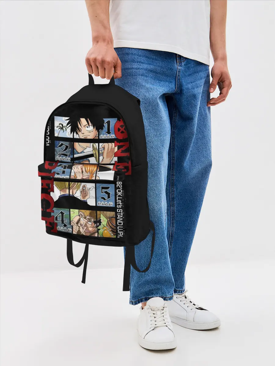 Рюкзак джинсовый / Пятерка из Ван Пис