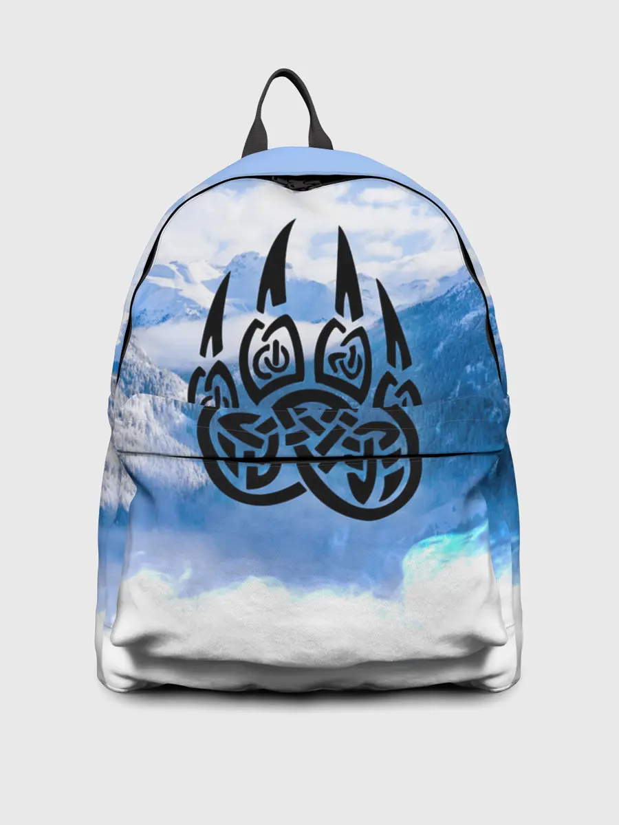 Рюкзак джинсовый / Печать Велеса | Волчья лапа