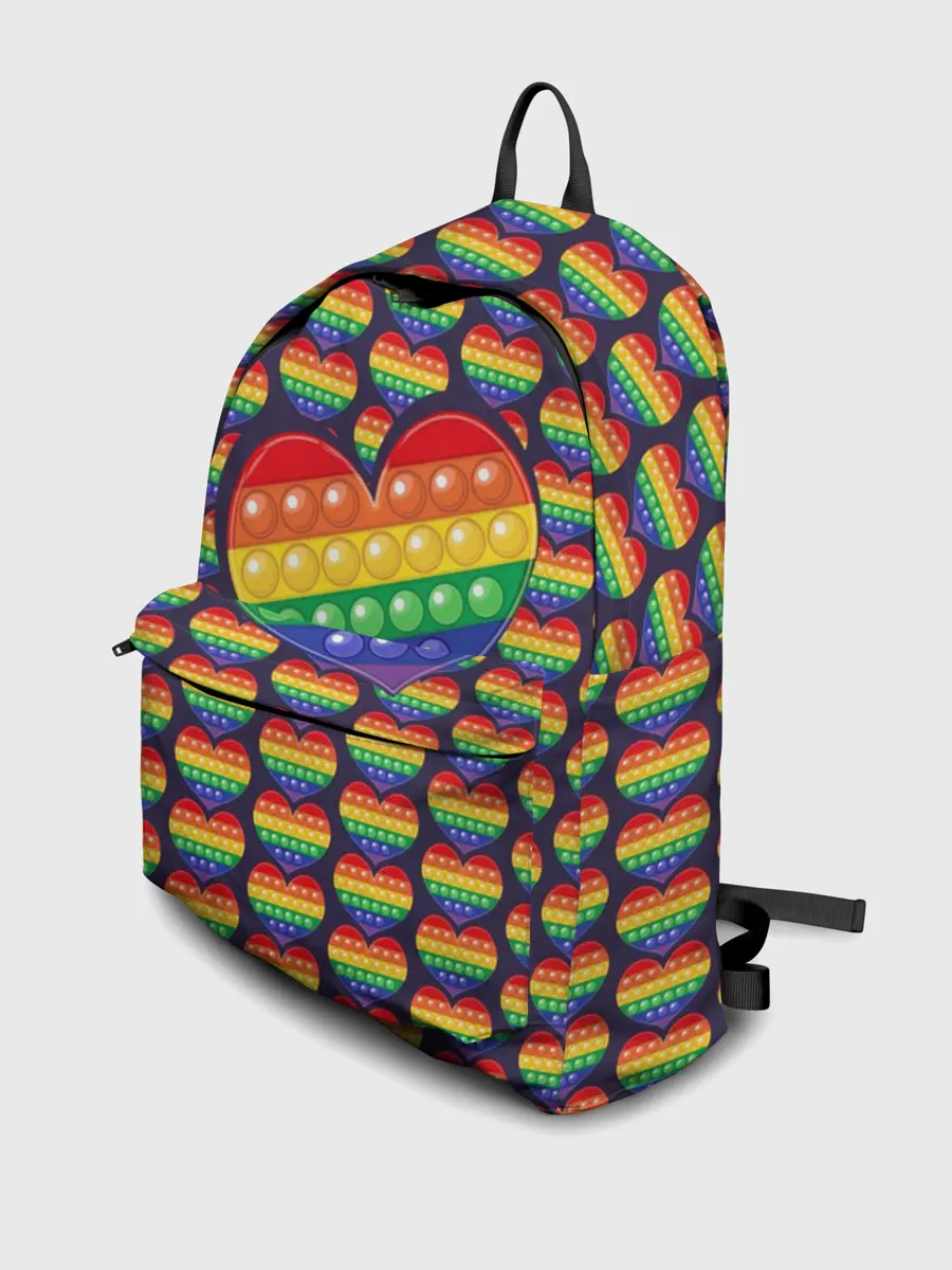 Рюкзак джинсовый / Большое сердце ПОП-ИТа