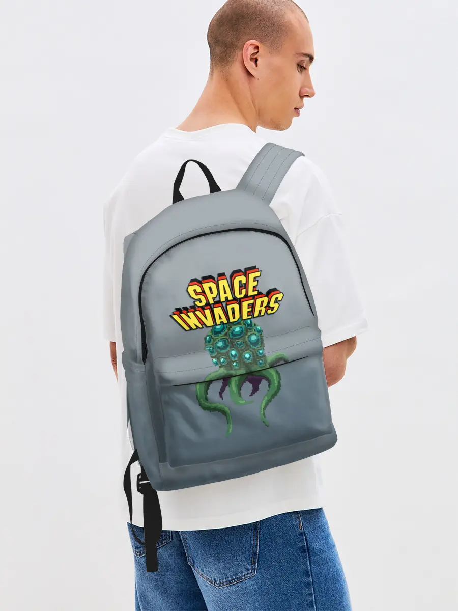 Рюкзак джинсовый / Space Invaders | Old game
