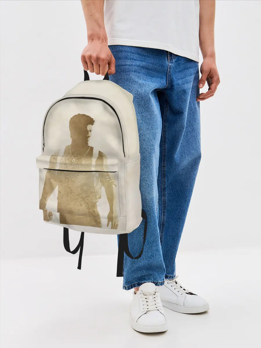 Рюкзак джинсовый / Силуэт Нейта Дрейка Uncharted