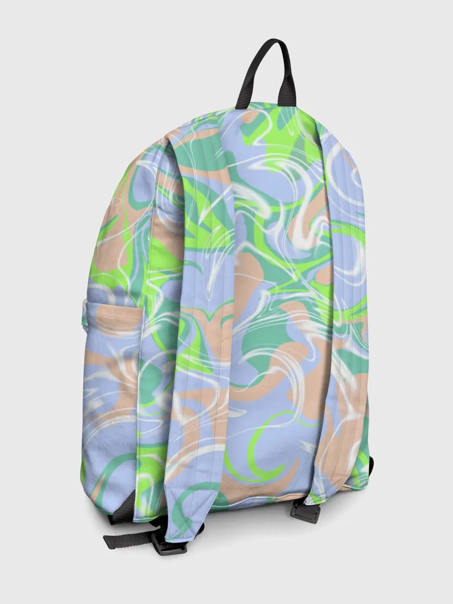 Рюкзак джинсовый / Разноцветные разводы красок