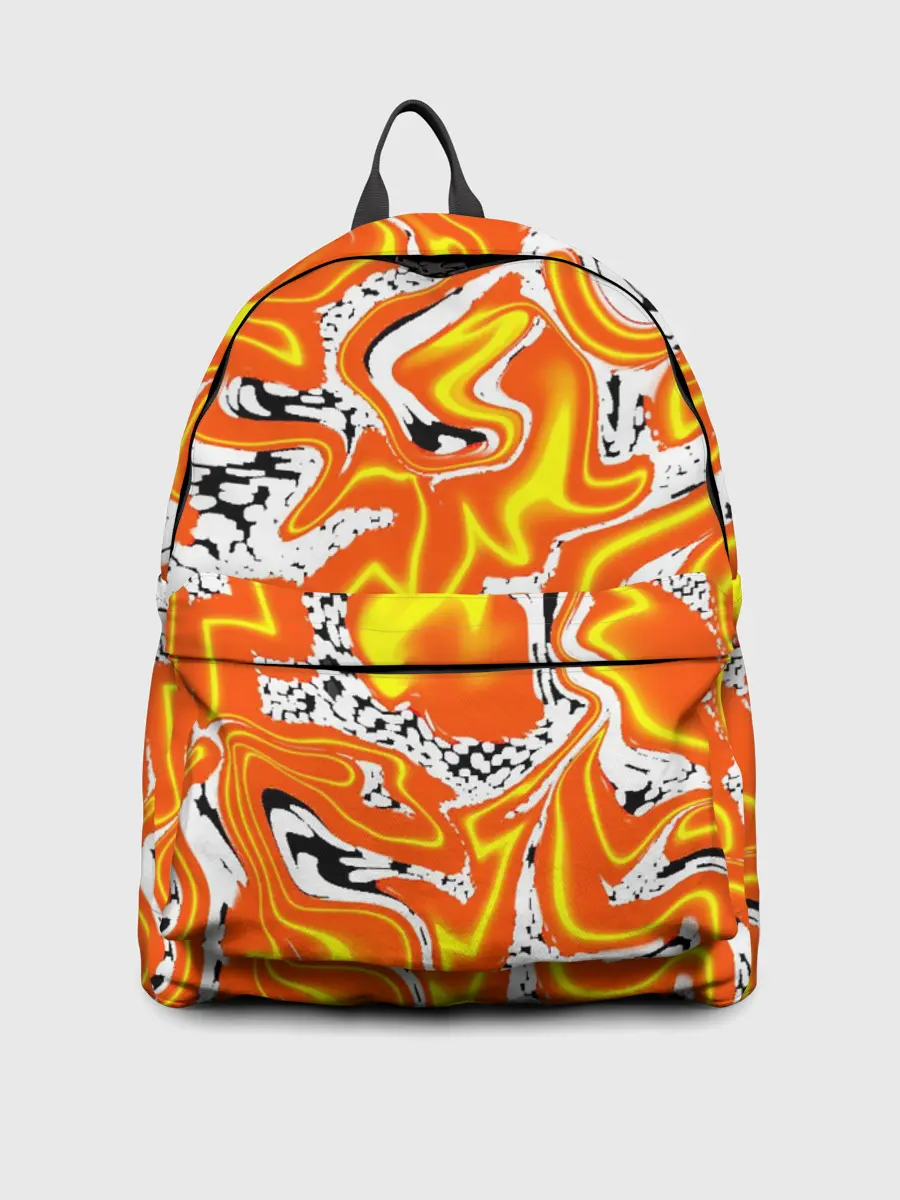 Рюкзак джинсовый / Огненные разводы лавы