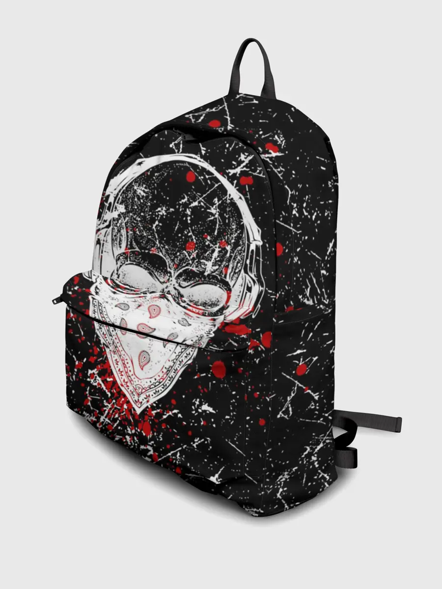 Рюкзак джинсовый / Брызги Череп Хипстер Гранж