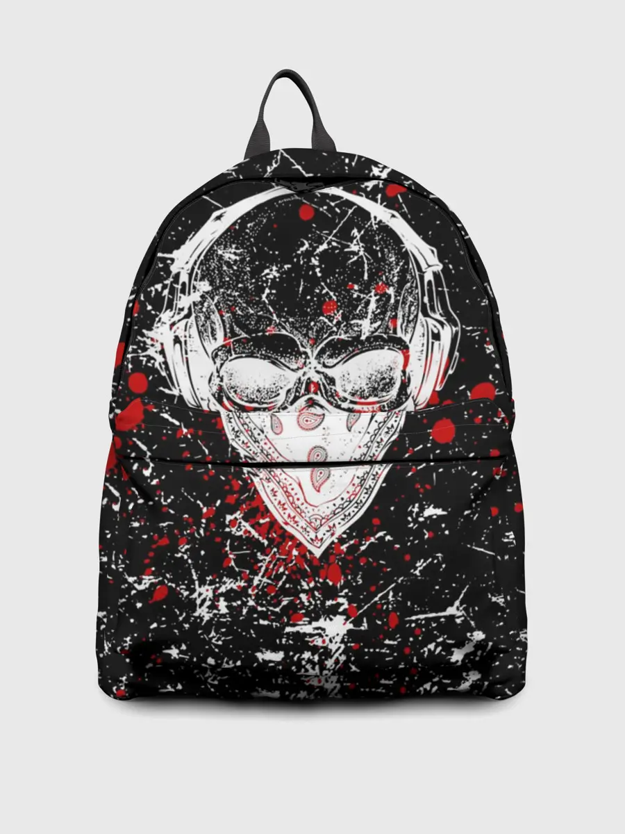 Рюкзак джинсовый / Брызги Череп Хипстер Гранж