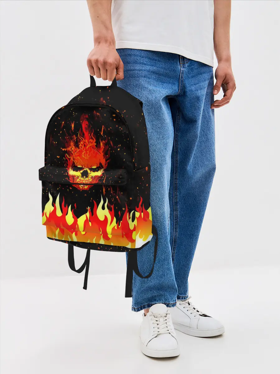 Рюкзак джинсовый / Пылающий Череп